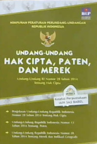 Image of Undang-undang hak cipta, paten, dan merek