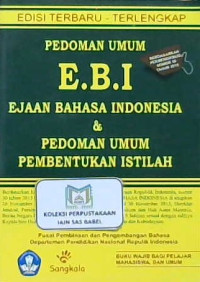 Image of Pedoman umum E.B.I ejaan Bahasa Indonesia & Pedoman umum pembentukan istilah